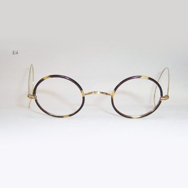 Classic gold filled and cellulose rimmed round eye spectacles