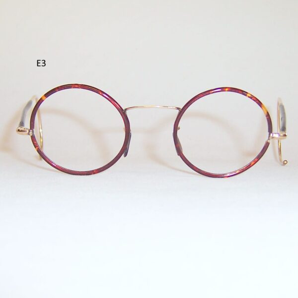 1920s gold filled and cellulose rimmed Deco round eye spectacles