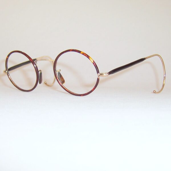 1920s gold filled and cellulose rimmed Deco round eye spectacles - Image 3