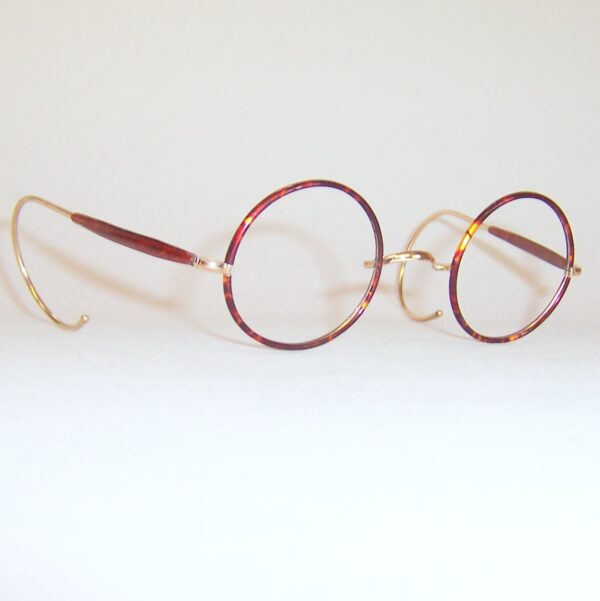 Classic 1920s gold filled and cellulose rimmed round eye spectacles - Image 2
