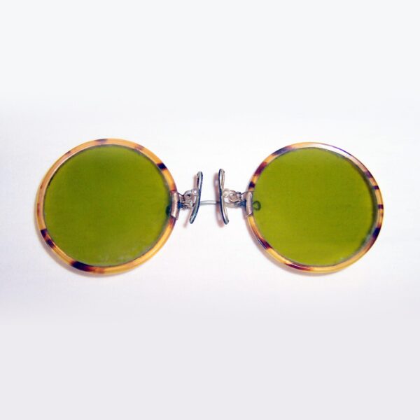 Deco Period Cellulose Pince Nez with original flat lenses