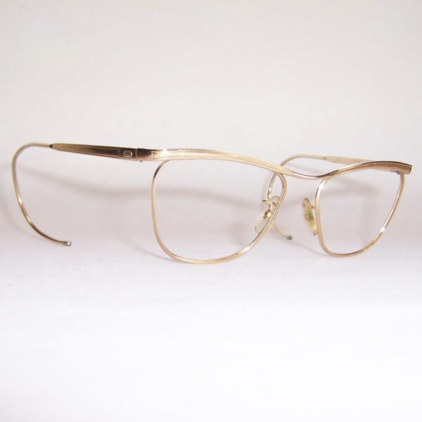 Gold filled 20th century quadra spectacles by Algha - Image 2