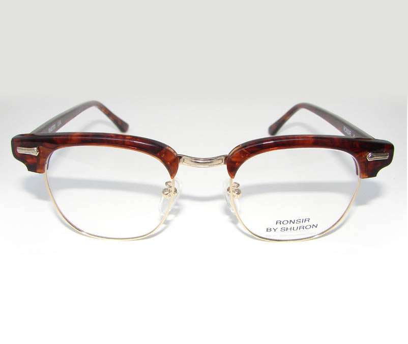 Tortoise on Gold Shuron Ronsir ZYL Glasses – taper side -small