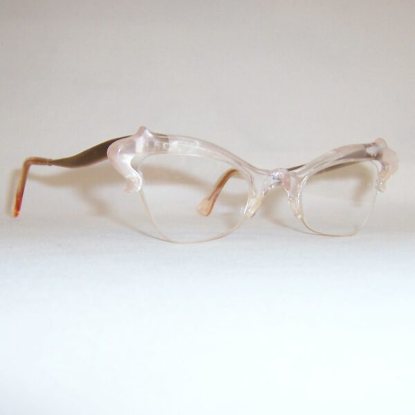 Classic 1950/60's Brow line Supra Spectacles - Pink - Image 2