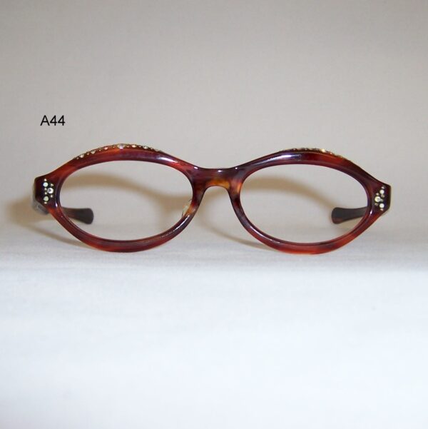 1960s Rhinestone catseye frame