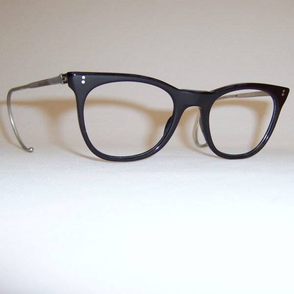 Vintage Black NHS "522" Spectacles - curl sides - XLarge - Image 2