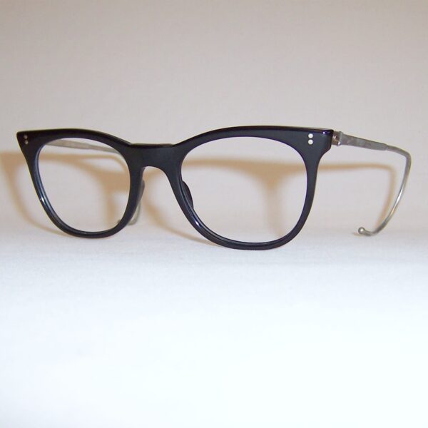 Vintage Black NHS "522" Spectacles - curl sides - XLarge - Image 3