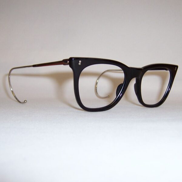 Vintage Black NHS "522" Spectacles - curl sides - Image 2