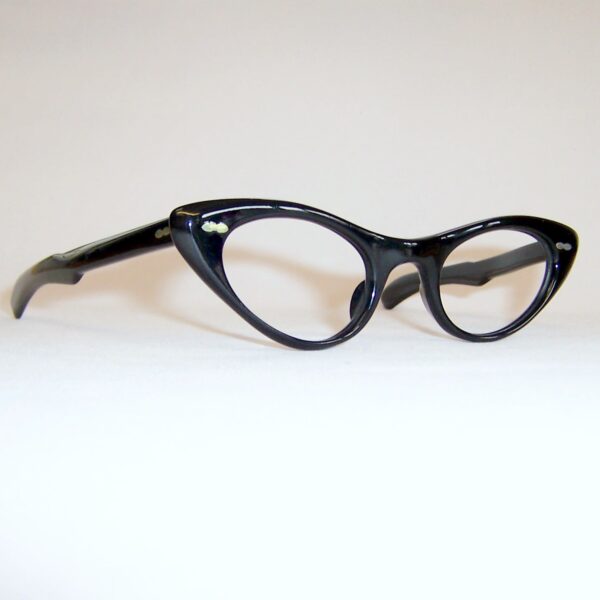 Classic 1950/60s Black Cat Eye Glasses - Image 2