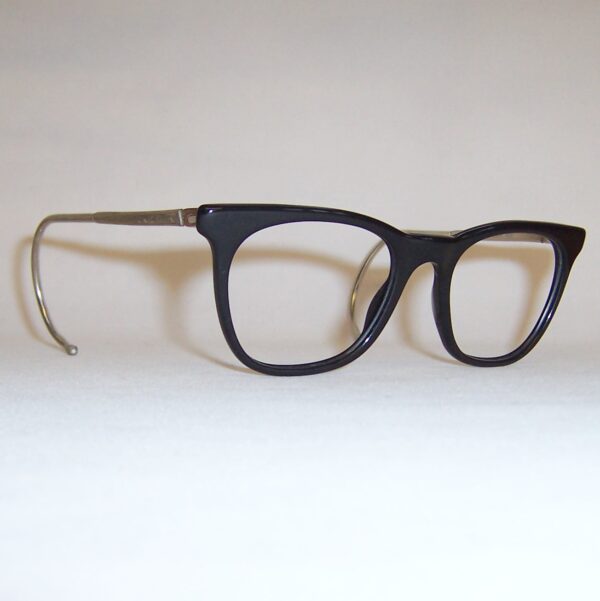Vintage Black NHS "522" Spectacles - curl sides - Large - Image 2
