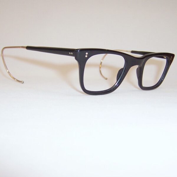 Vintage Black NHS "524" Spectacles - desirable acetate curl sides - Image 2