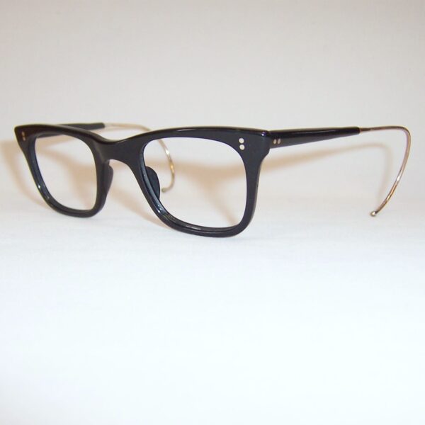 Vintage Black NHS "524" Spectacles - desirable acetate curl sides - Image 3