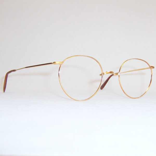 Classic gold filled pantoscopic eye spectacles - Made in England by Algha - Image 2