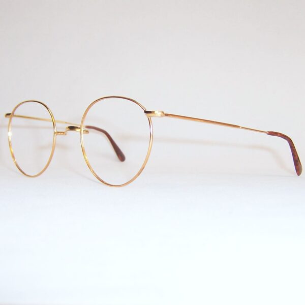 Classic gold filled pantoscopic eye spectacles - Made in England by Algha - Image 3