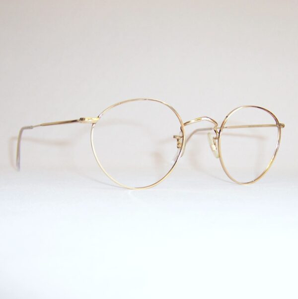Classic gold filled pantoscopic eye spectacles - Made in England by Algha - Image 2