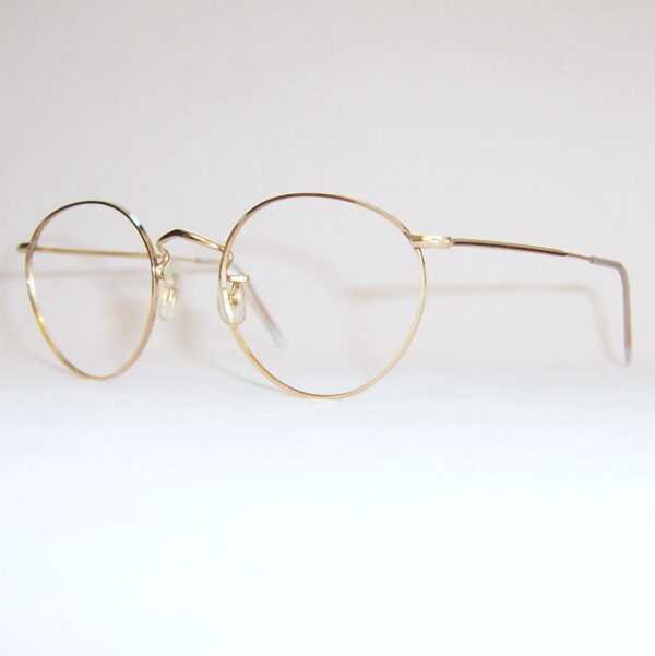 Classic gold filled pantoscopic eye spectacles - Made in England by Algha - Image 3