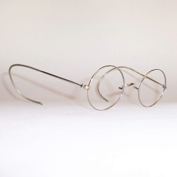 Classic 1940s nickel round eye spectacles - Image 2