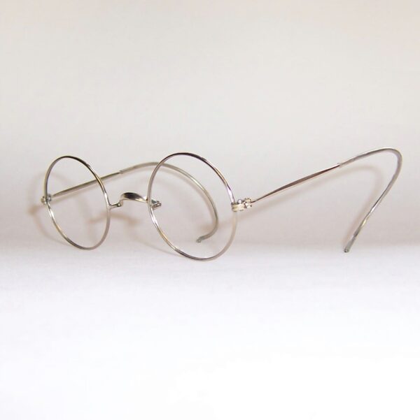 Classic 1940s nickel round eye spectacles - Image 3