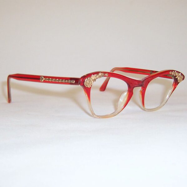 Fancy 1950/60s red fade catseye frame - Image 2