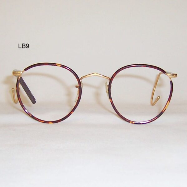 Classic 1970s gold/chestnut Beaufort Windsor spectacles by Lesbro England