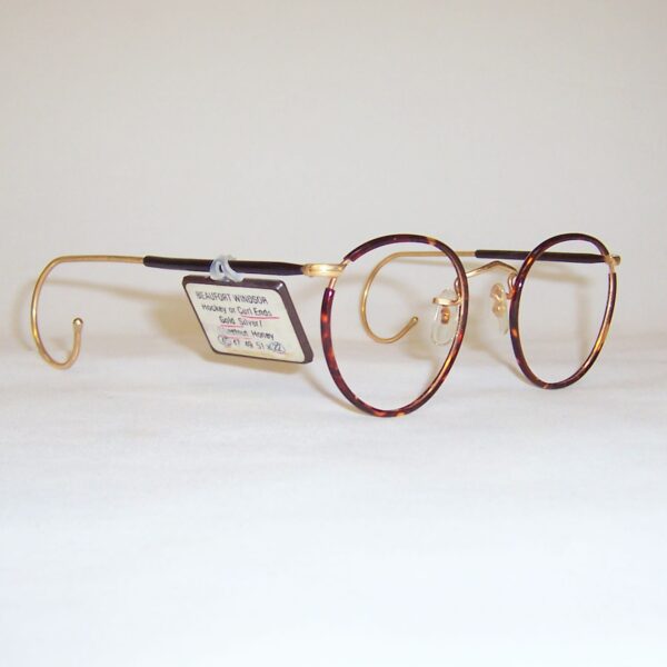 Classic 1970s gold/chestnut Beaufort Windsor spectacles by Lesbro England - Image 2