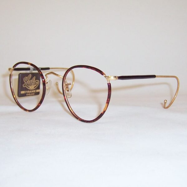 Classic 1970s gold/chestnut Beaufort Windsor spectacles by Lesbro England - Image 3