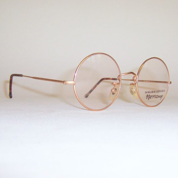 Classic 14kt rolled gold round eye spectacles - very John Lennon - Image 2