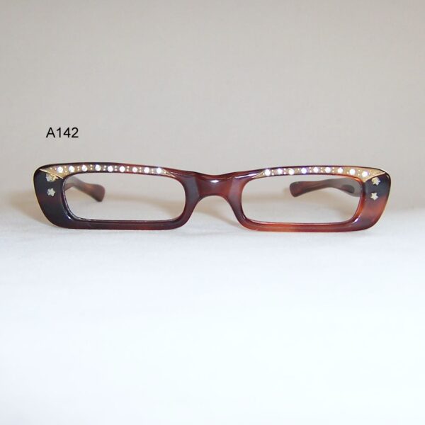 Vintage rhinestone reading spectacle frame