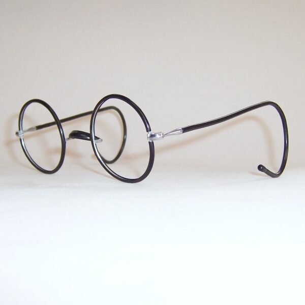 Nickel Silver/Black 1940s spectacles - Image 3