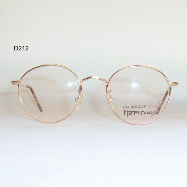 Classic 14kt rolled gold panto eye spectacles - very John Lennon