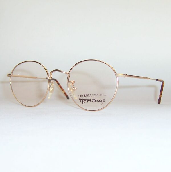 Classic 14kt rolled gold panto eye spectacles - very John Lennon - Image 3