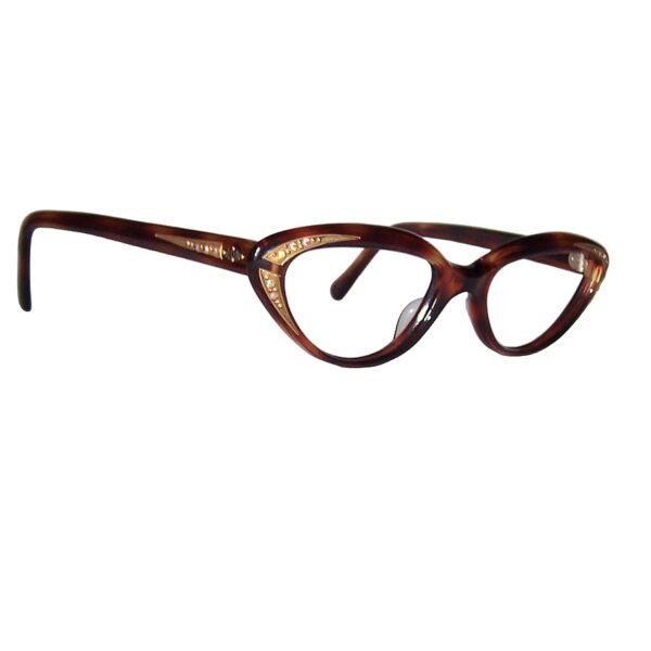 Fancy Rhinestone1950/60s catseye frame - Image 2