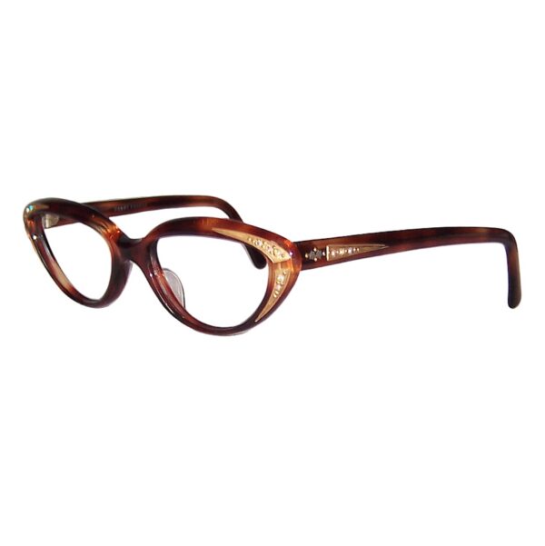 Fancy Rhinestone1950/60s catseye frame - Image 3