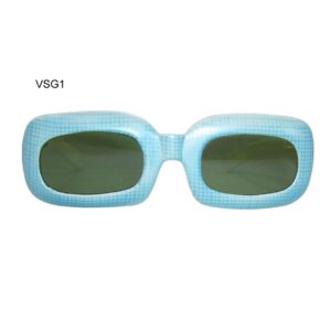 1960s Gingham sunglasses with original green glass lenses