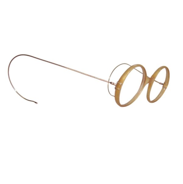 1920/40s unusual acetate and gold fill round eye frame - Image 2