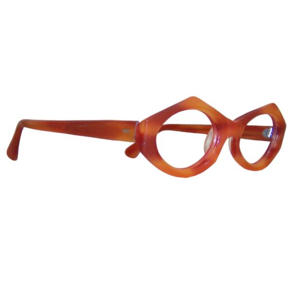 Unusual 1960s Modernist Vintage Butterscotch Glasses - Image 2