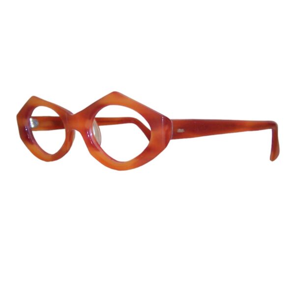 Unusual 1960s Modernist Vintage Butterscotch Glasses - Image 3