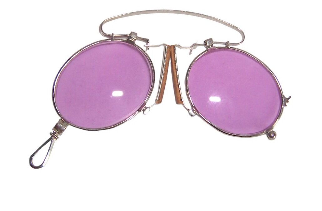 Victorian Nickel Pince Nez with tinted lenses