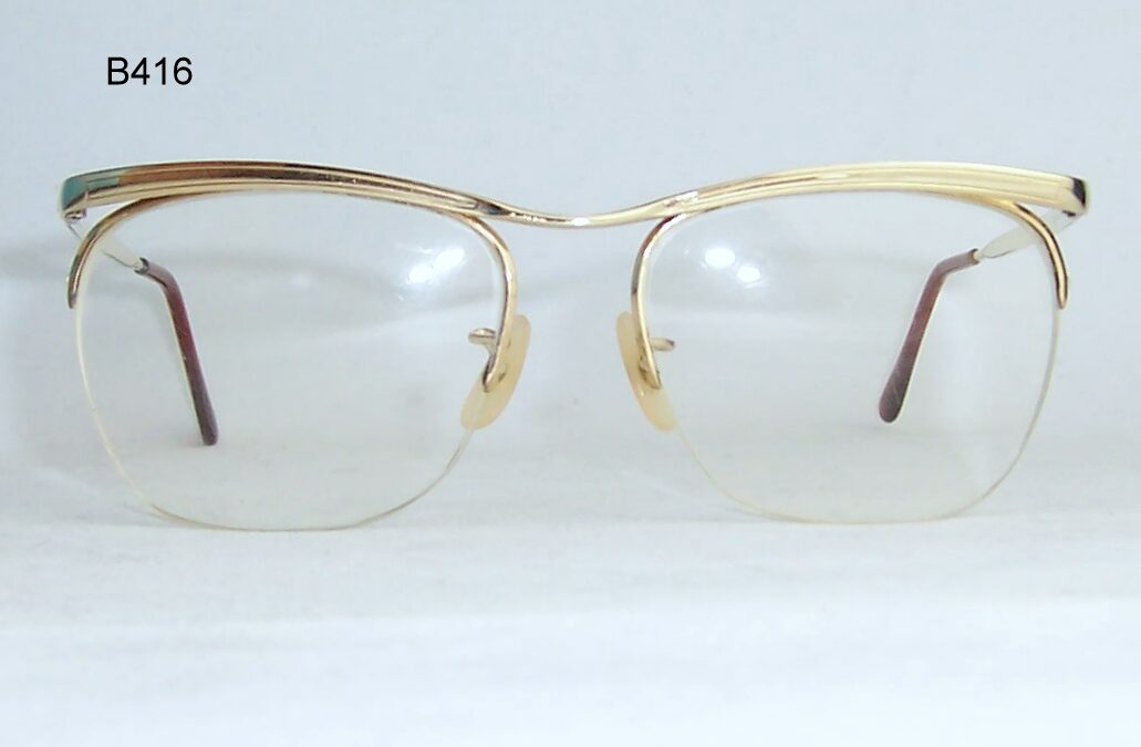 Gold filled 20th century quadra spectacles by Algha – Dominor Supra
