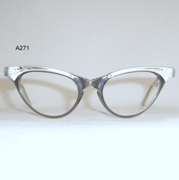 Classic 1960s Styl Rite Optical catseye frame - anodised aluminium