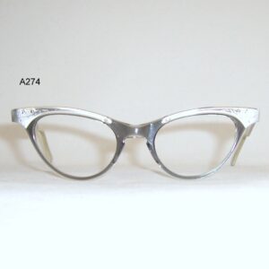 Classic 1960s Styl Rite Optical catseye frame - anodised aluminium
