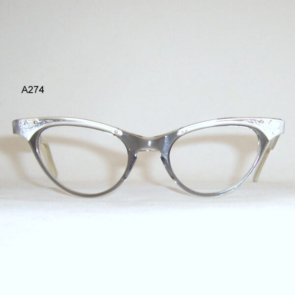 Classic 1960s Styl Rite Optical catseye frame - anodised aluminium