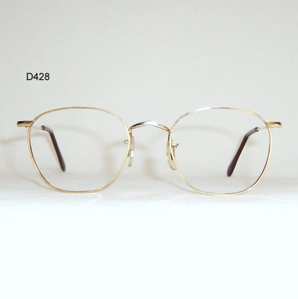 Classic gold filled quadra eye spectacles - Made in England by Algha