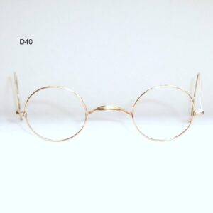 1920/40s Deco Round Eye Spectacles - extra large bridge